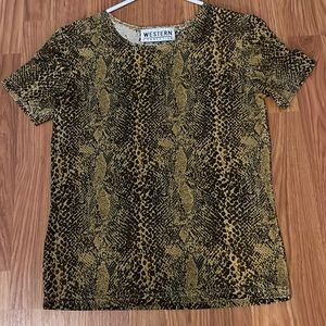 cute snake print top